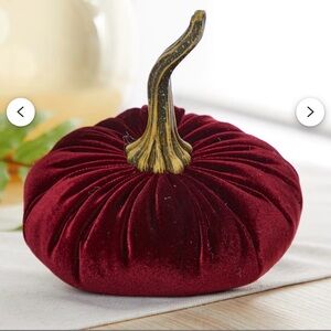 Velvet Large Velvet Pumpkin Burgundy, rustic decor, modern farmhouse decor.